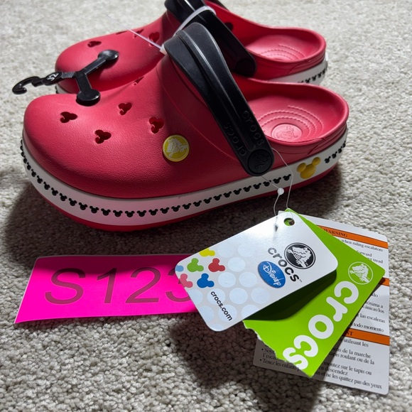 CROCS Other - CROCS | Disney Mickey Mouse Shoes classic red kids sz 2Y nWT